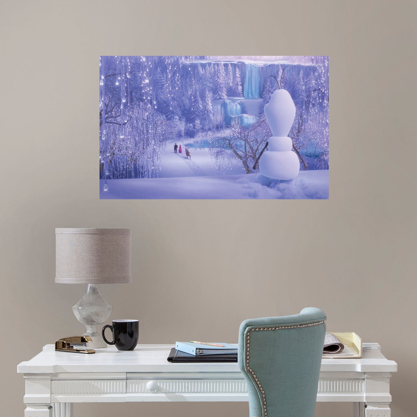 Frozen: Once Upon A Snowman: Olaf Winter Mural        - Officially Licensed Disney Removable Wall   Adhesive Decal