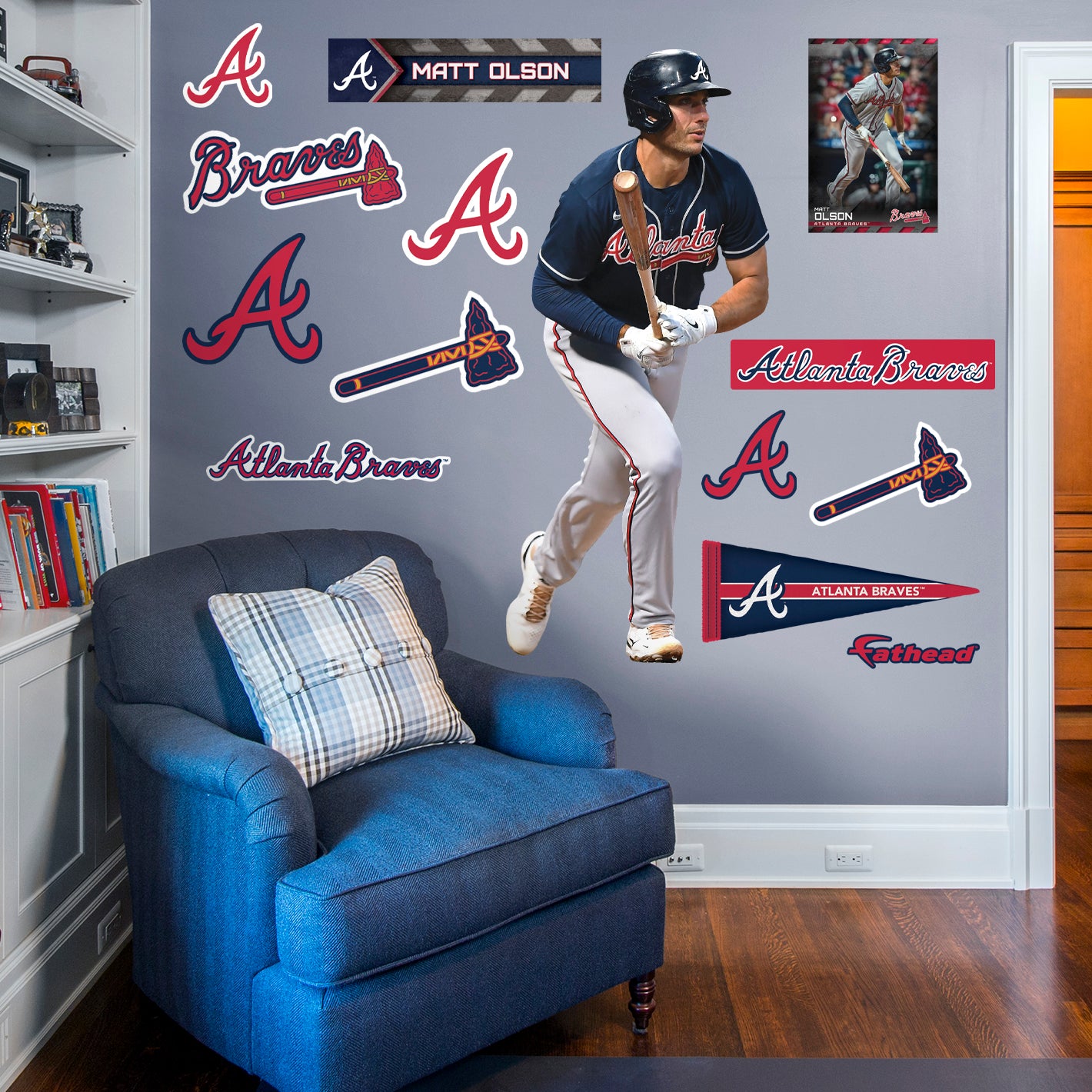 Atlanta Braves: Matt Olson 2022 - Officially Licensed MLB Removable Ad