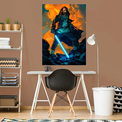Obi-Wan Kenobi: Obi-Wan Lightsaber Posing Poster - Officially Licensed Star Wars Removable Adhesive Decal