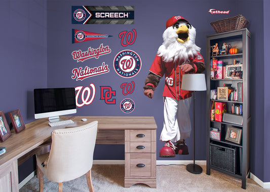 Washington Nationals: Screech  Mascot        - Officially Licensed MLB Removable Wall   Adhesive Decal