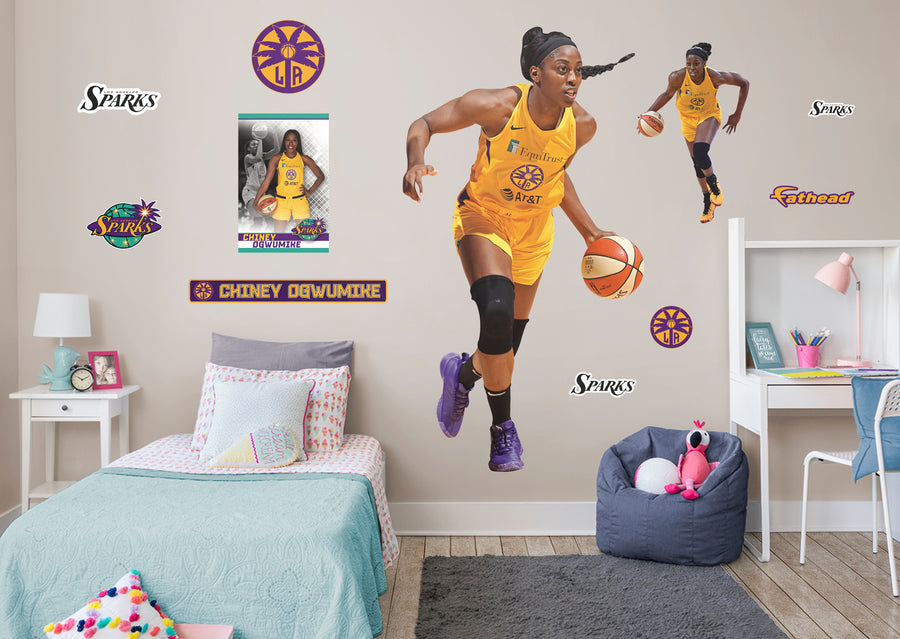 Chiney Ogwumike - RealBig Collection - Official WNBA - Los Angeles Sparks - Reusable Vinyl Wall Decals