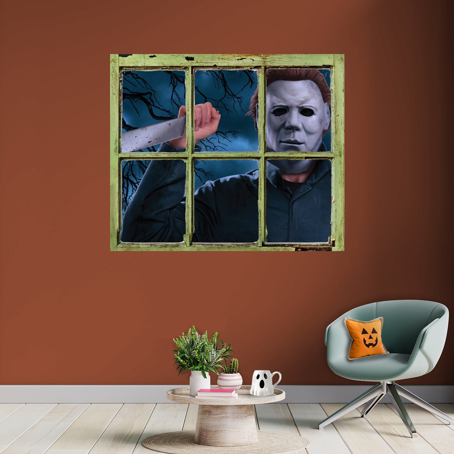 Halloween II: Michael Myers Horizontal Instant Window        - Officially Licensed NBC Universal Removable     Adhesive Decal