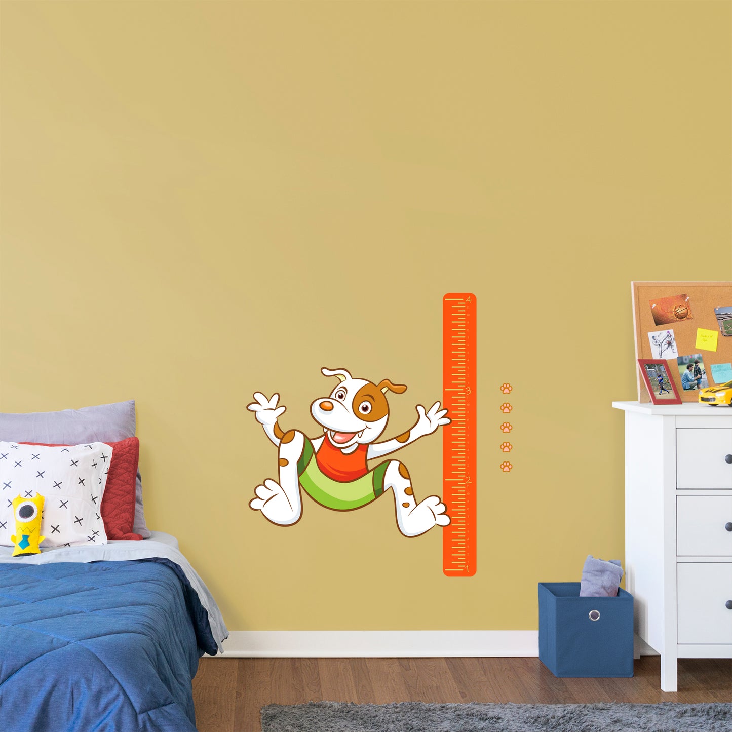 Growth Chart Dog  - Removable Wall Decal