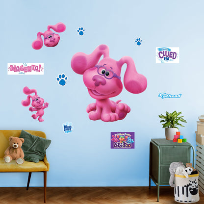 Blue's Clues: Magenta RealBigs        - Officially Licensed Nickelodeon Removable     Adhesive Decal