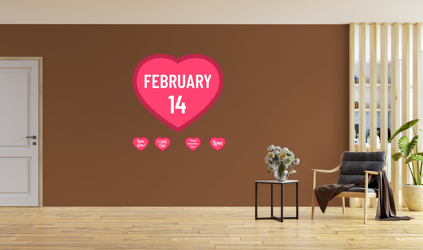 Valentine's Day: February 14 Icon - Removable Adhesive Decal