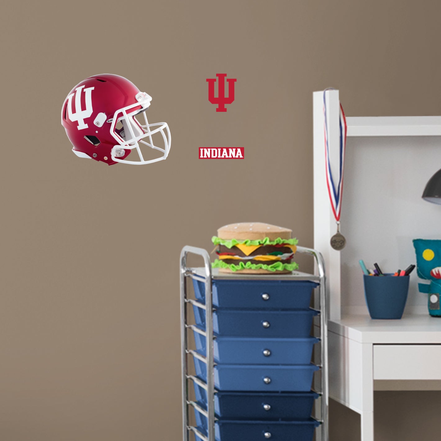 Indiana Hoosiers: Helmet - Officially Licensed NCAA Removable Adhesive Decal