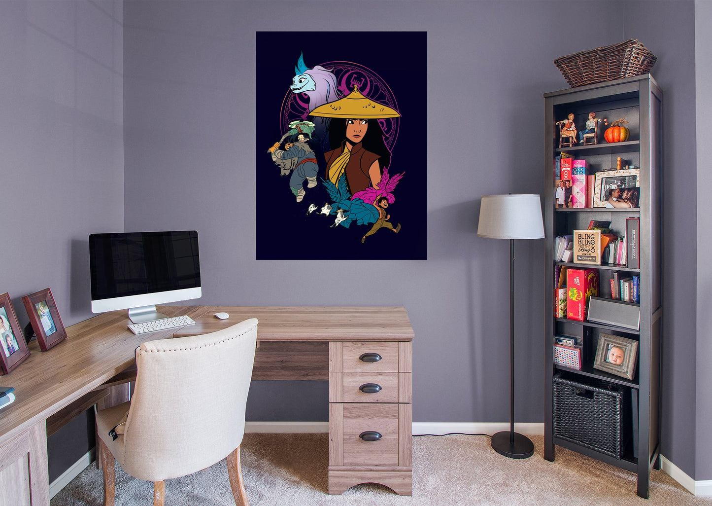 Raya and The Last Dragon:  Artwork Mural        - Officially Licensed Disney Removable Wall   Adhesive Decal