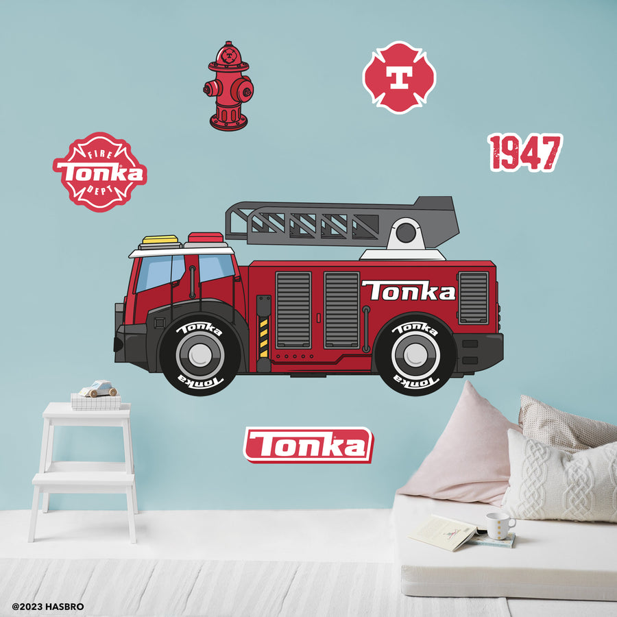 Fire Truck - RealBig Classic Collection - Official Hasbro - Reusable Vinyl Wall Decals
