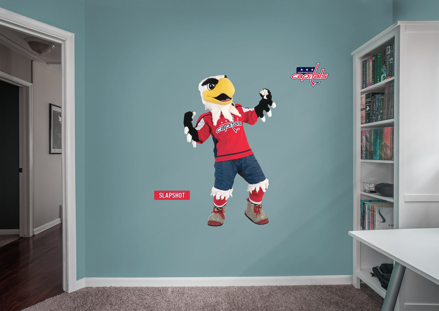 Washington Capitals: Slapshot  Mascot        - Officially Licensed NHL Removable Wall   Adhesive Decal