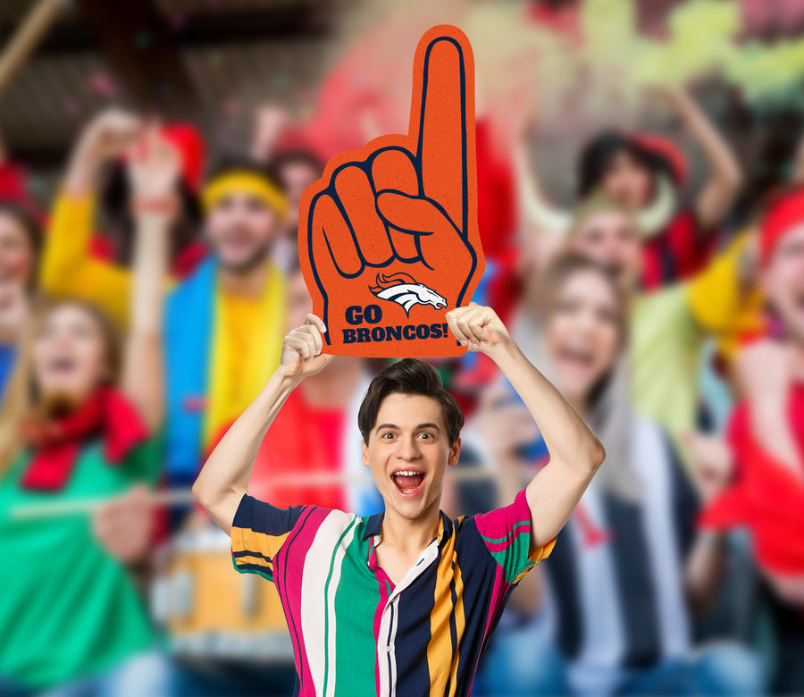 Foam Finger - Big Head - Official NFL - Denver Broncos - Foam Core Cutout
