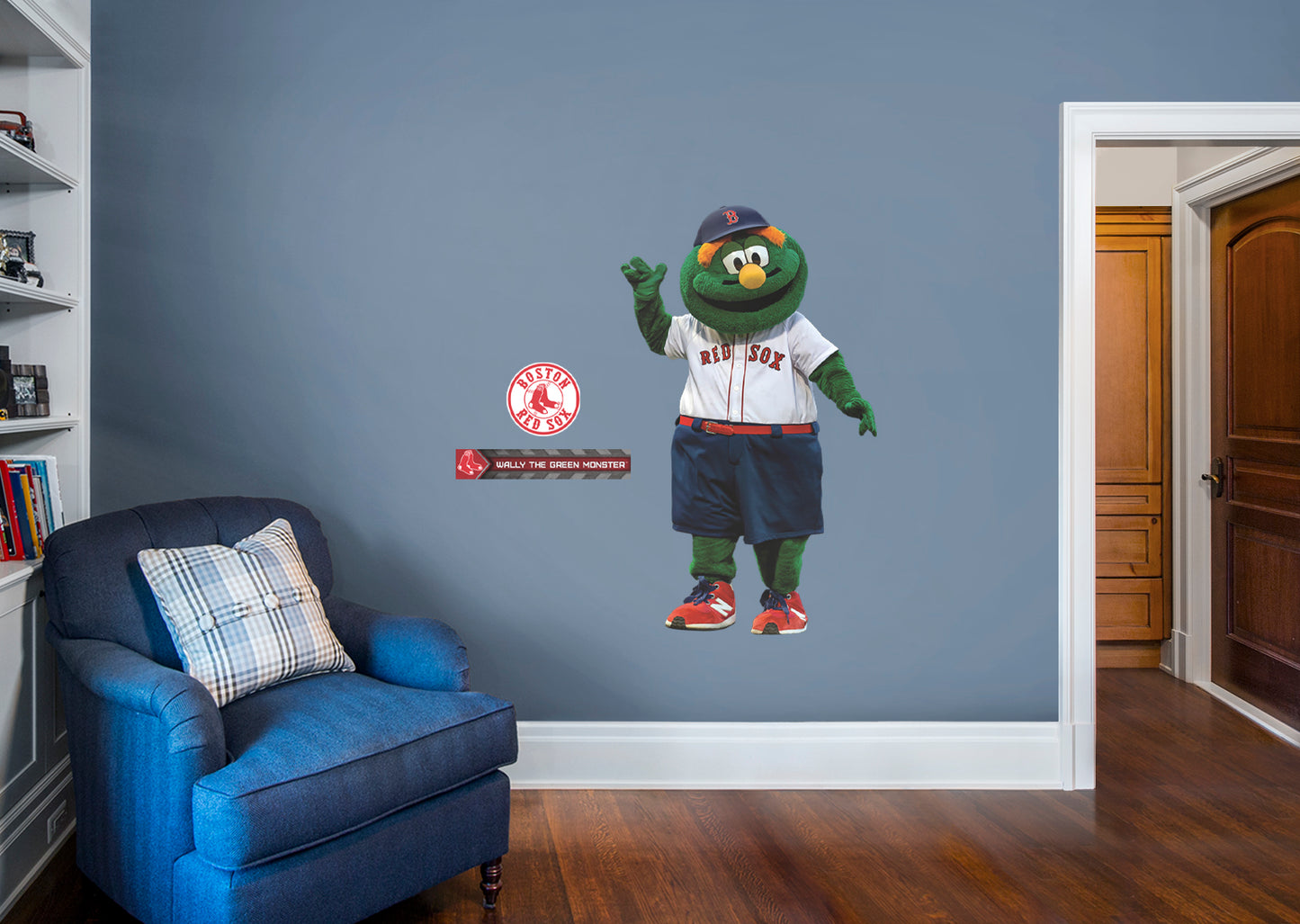 Boston Red Sox: Wally The Green Monster  Mascot        - Officially Licensed MLB Removable Wall   Adhesive Decal