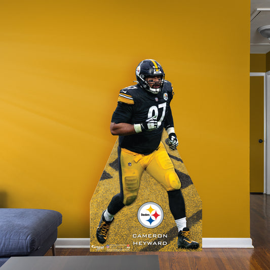 Pittsburgh Steelers: Cameron Heyward 2022  Life-Size   Foam Core Cutout  - Officially Licensed NFL    Stand Out