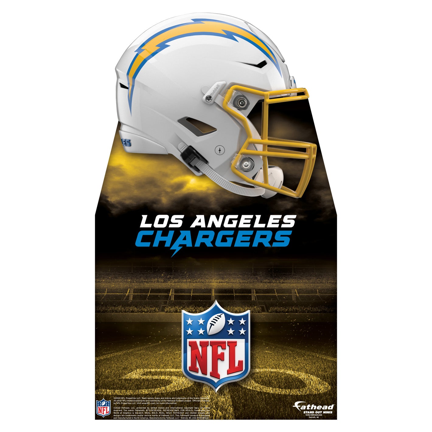 Los Angeles Chargers: 2022 Helmet Mini Cardstock Cutout - Officially  Licensed NFL Stand Out