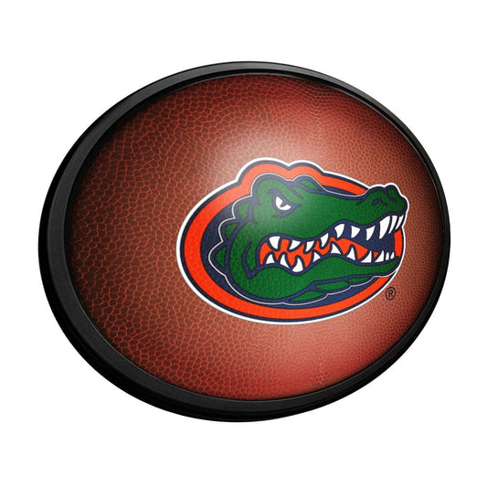 Florida Gators: Pigskin - Oval Slimline Lighted Wall Sign - The Fan-Brand