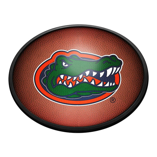 Florida Gators: Pigskin - Oval Slimline Lighted Wall Sign - The Fan-Brand