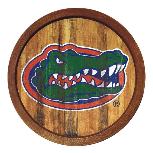 Florida Gators: Weathered "Faux" Barrel Top Sign - The Fan-Brand
