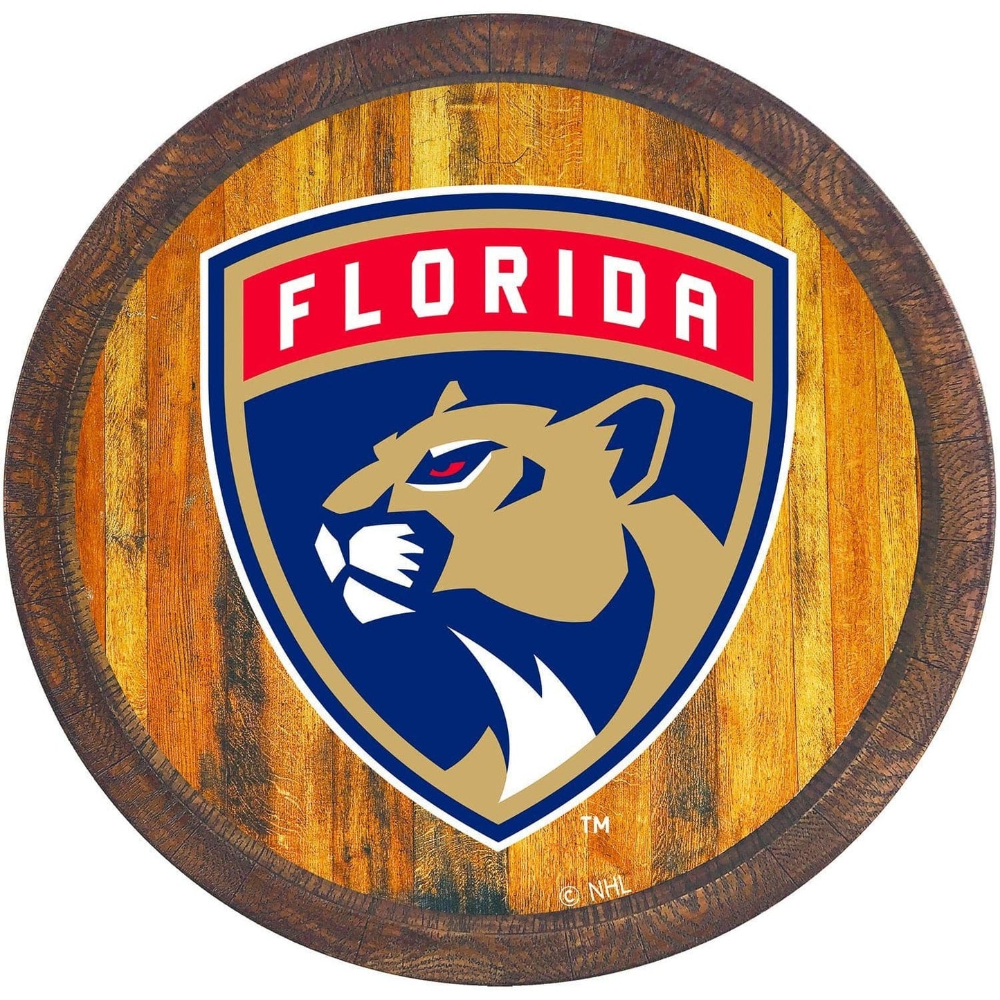 Florida Panthers: "Faux" Barrel Top Sign - The Fan-Brand