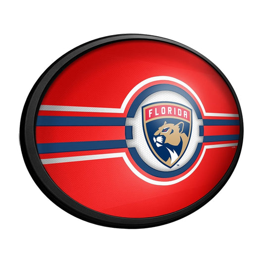 Florida Panthers: Oval Slimline Lighted Wall Sign - The Fan-Brand