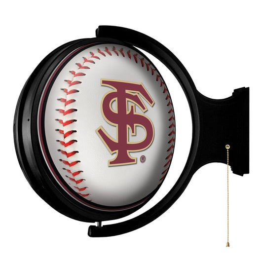 Florida State Seminoles: Baseball - Round Rotating Lighted Wall Sign - The Fan-Brand