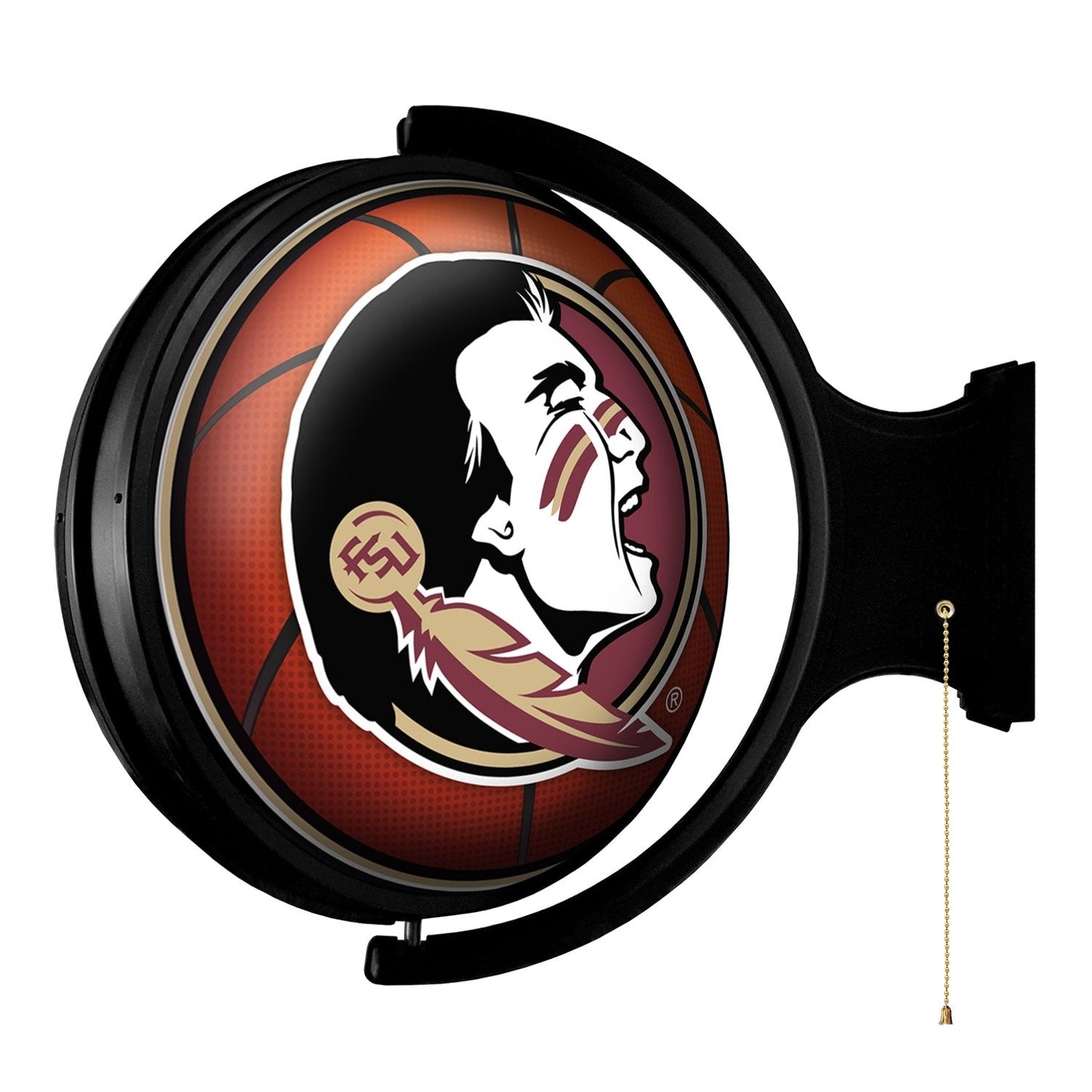Florida State Seminoles: Basketball - Original Round Rotating Lighted Wall Sign - The Fan-Brand
