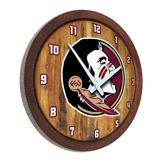 Florida State Seminoles: "Faux" Barrel Top Wall Clock - The Fan-Brand