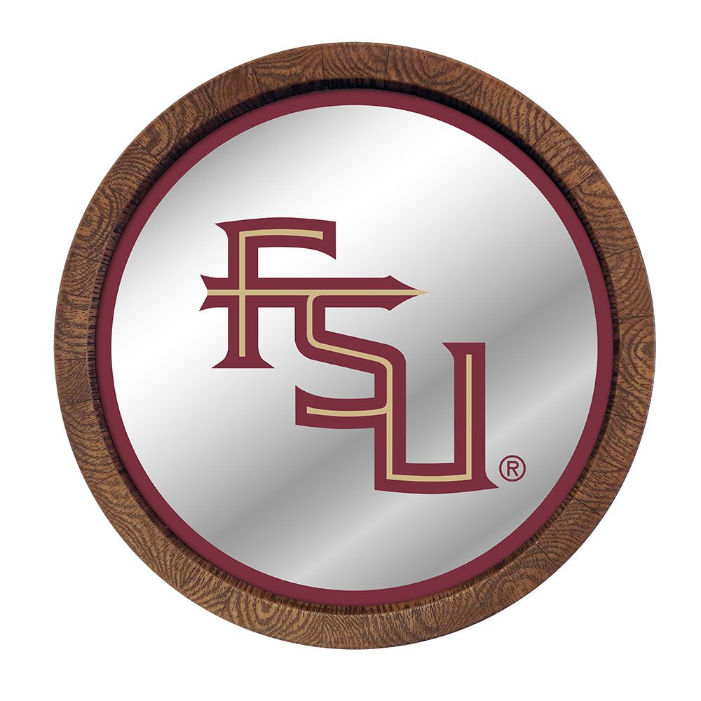 Florida State Seminoles: FSU - Mirrored Barrel Top Mirrored Wall Sign - The Fan-Brand