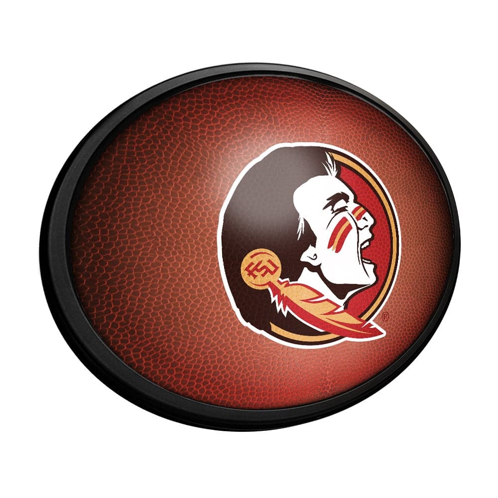 Florida State Seminoles: Pigskin - Oval Slimline Lighted Wall Sign - The Fan-Brand