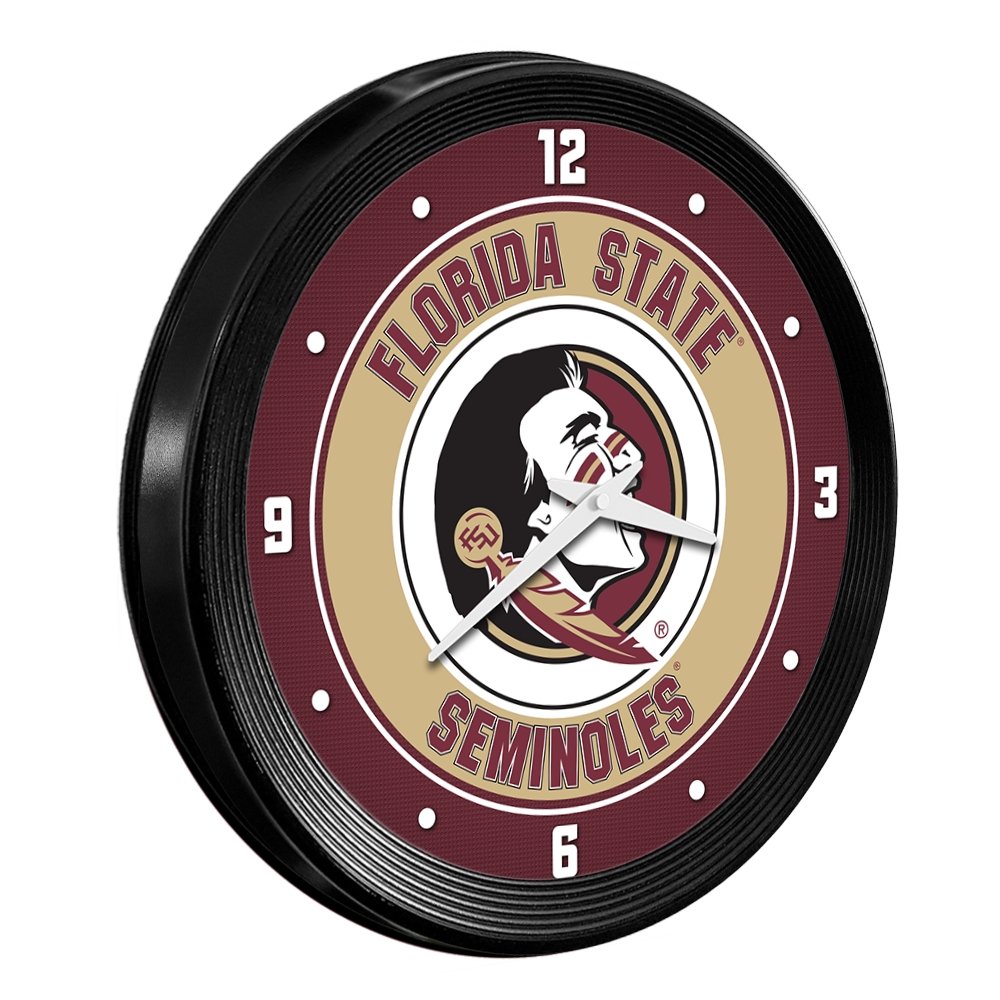 Florida State Seminoles: Ribbed Frame Wall Clock - The Fan-Brand