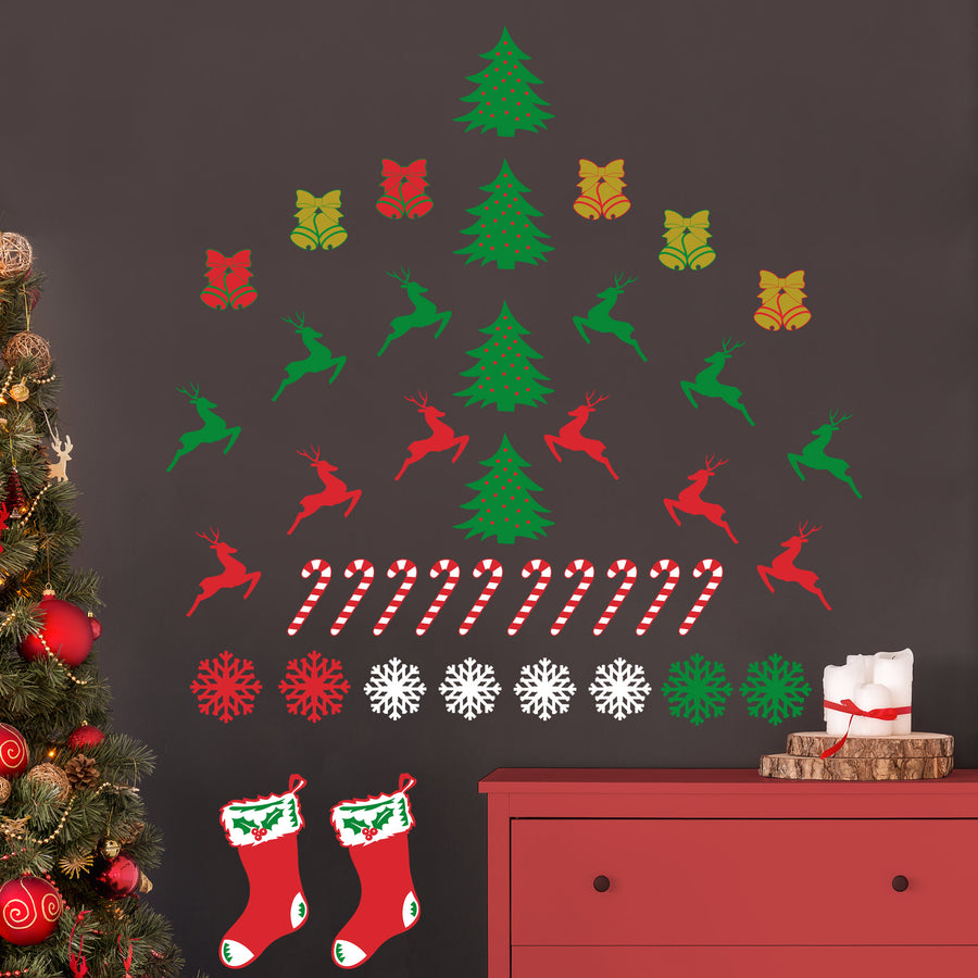 CHRISTMAS SILOUETTE COLLECTION - REMOVABLE VINYL DECAL