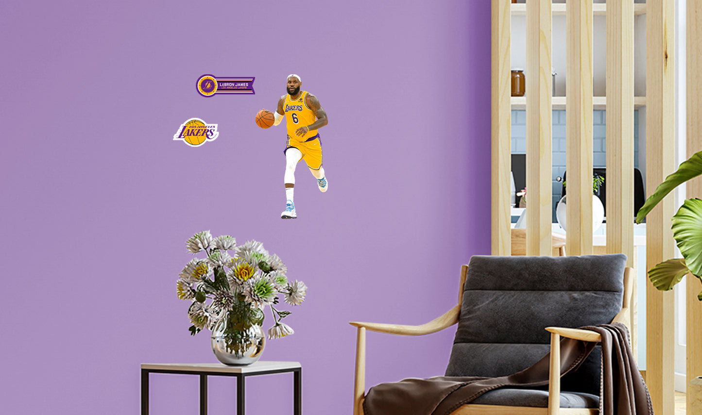 Los Angeles Lakers: LeBron James No.6 - Officially Licensed NBA Removable Adhesive Decal