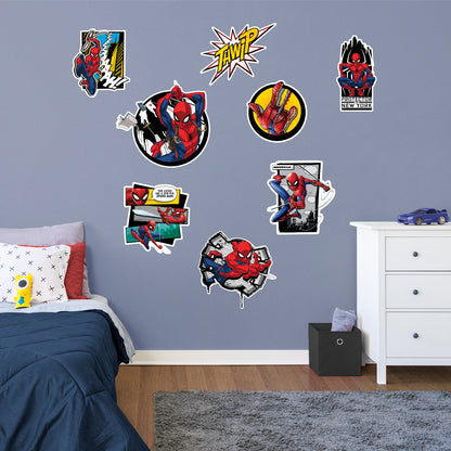 Spider-Man: Spider-Man Badge Collection        - Officially Licensed Marvel Removable     Adhesive Decal