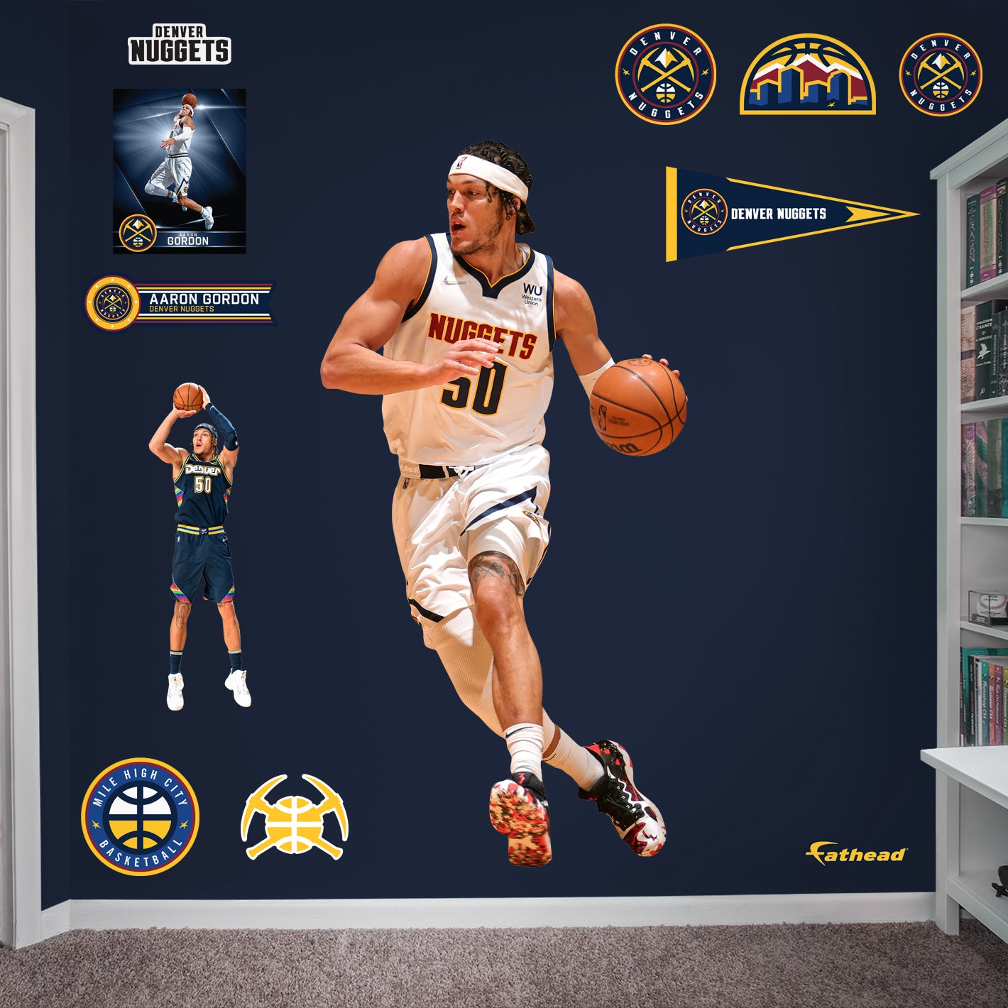Denver Nuggets: Aaron Gordon 2022        - Officially Licensed NBA Removable     Adhesive Decal
