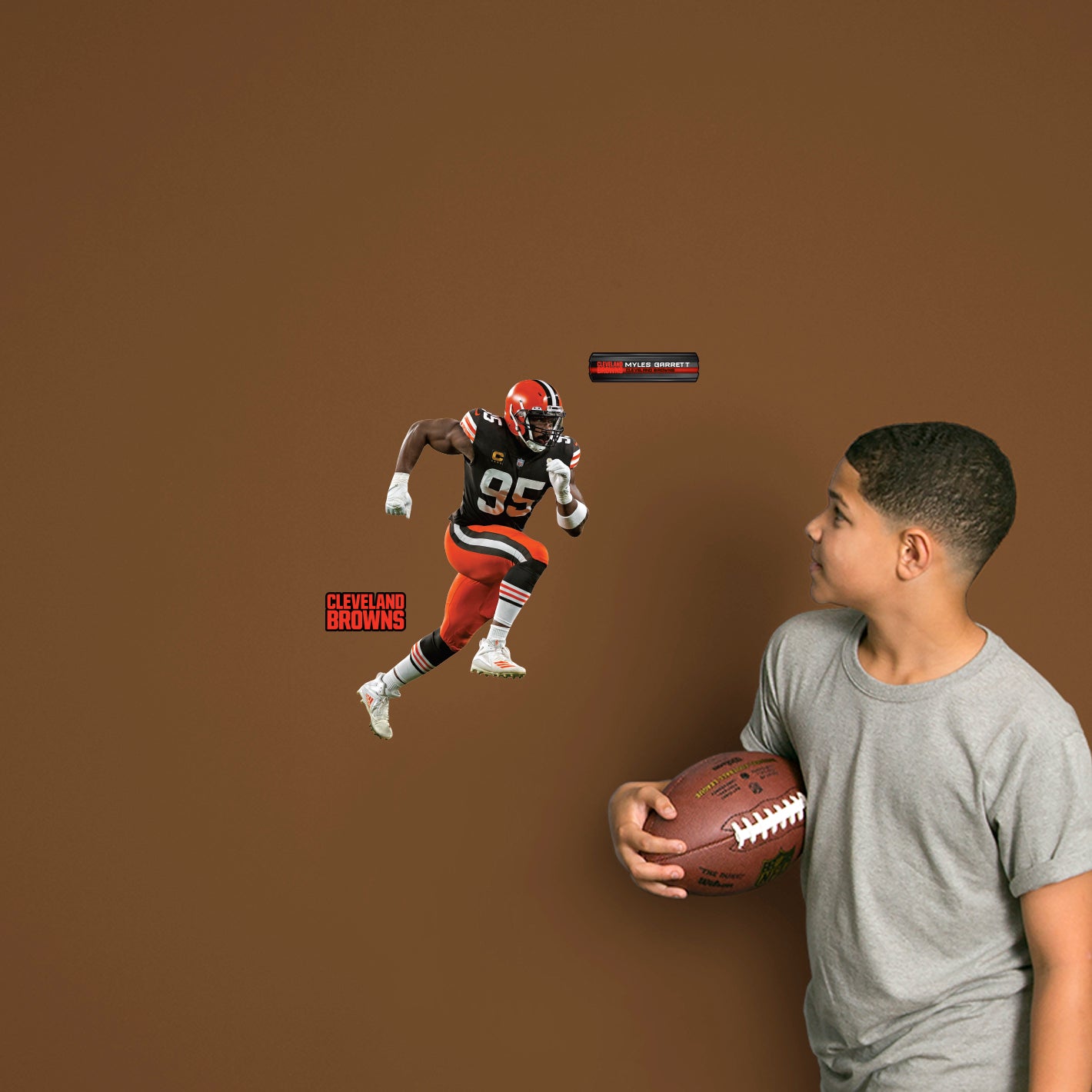 Cleveland Browns: Myles Garrett         - Officially Licensed NFL Removable     Adhesive Decal
