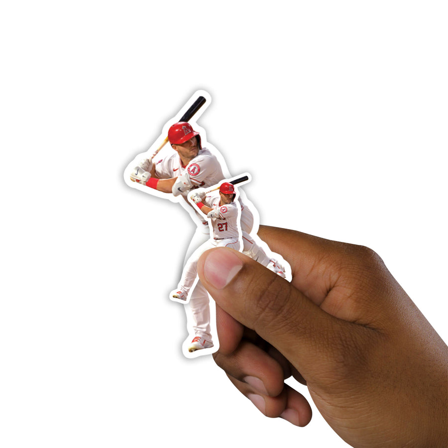 Mike Trout - 5 Player Minis (Mixed Sizes) - Official MLB - Los Angeles Angels - Reusable Vinyl Decals