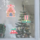 Christmas: Gingerbread House Window Clings - Removable Window Static Decal