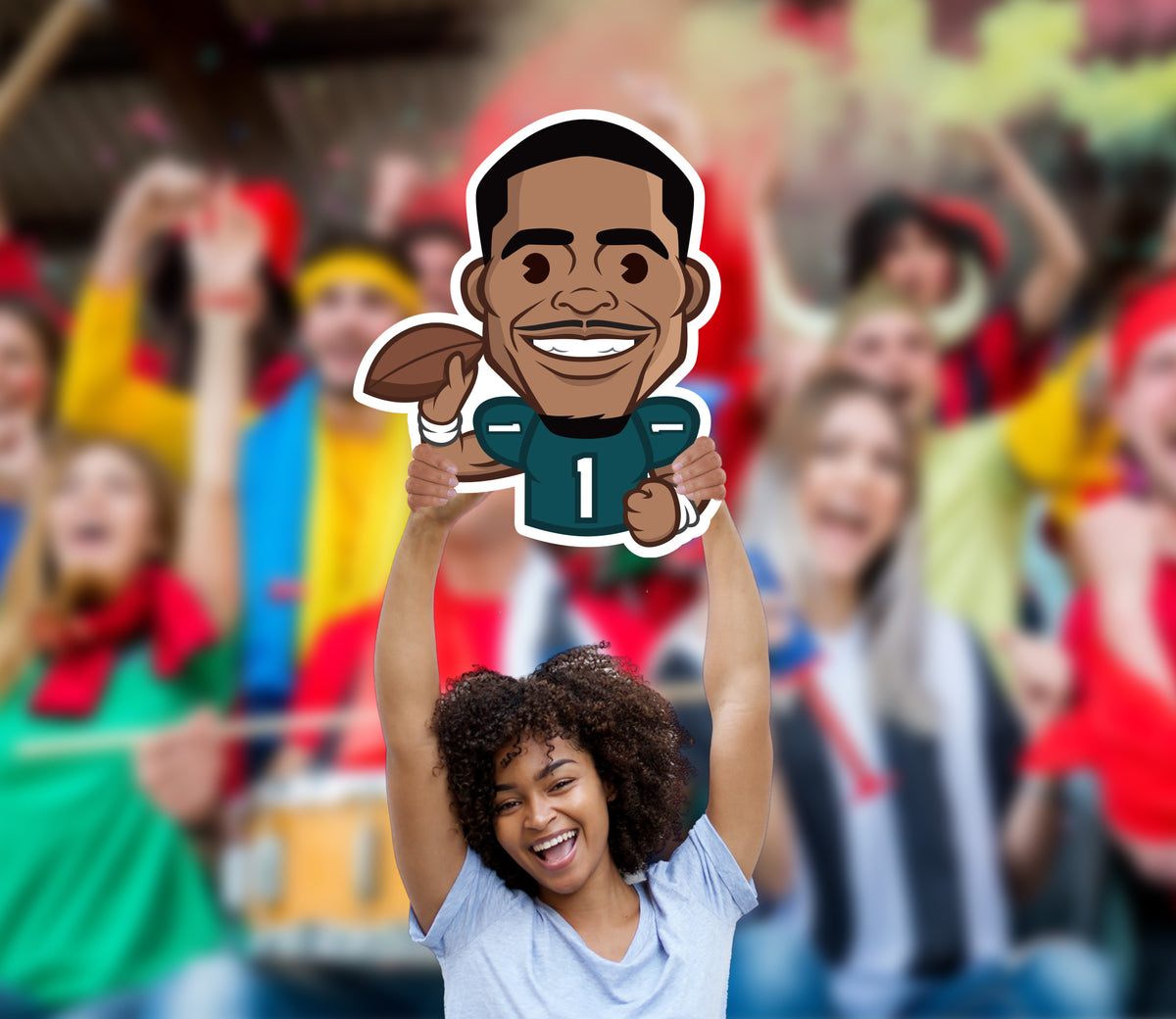 Jalen Hurts Emoji - Big Head - Official NFLPA - Philadelphia Eagles ...