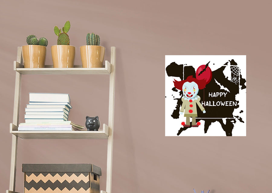 Halloween: The Red Balloon Mural        -   Removable Wall   Adhesive Decal