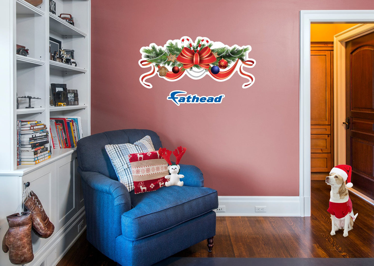 Christmas: Two Candy Canes Icon - Removable Adhesive Decal
