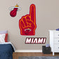 Miami Heat: Foam Finger - Officially Licensed NBA Removable Adhesive Decal