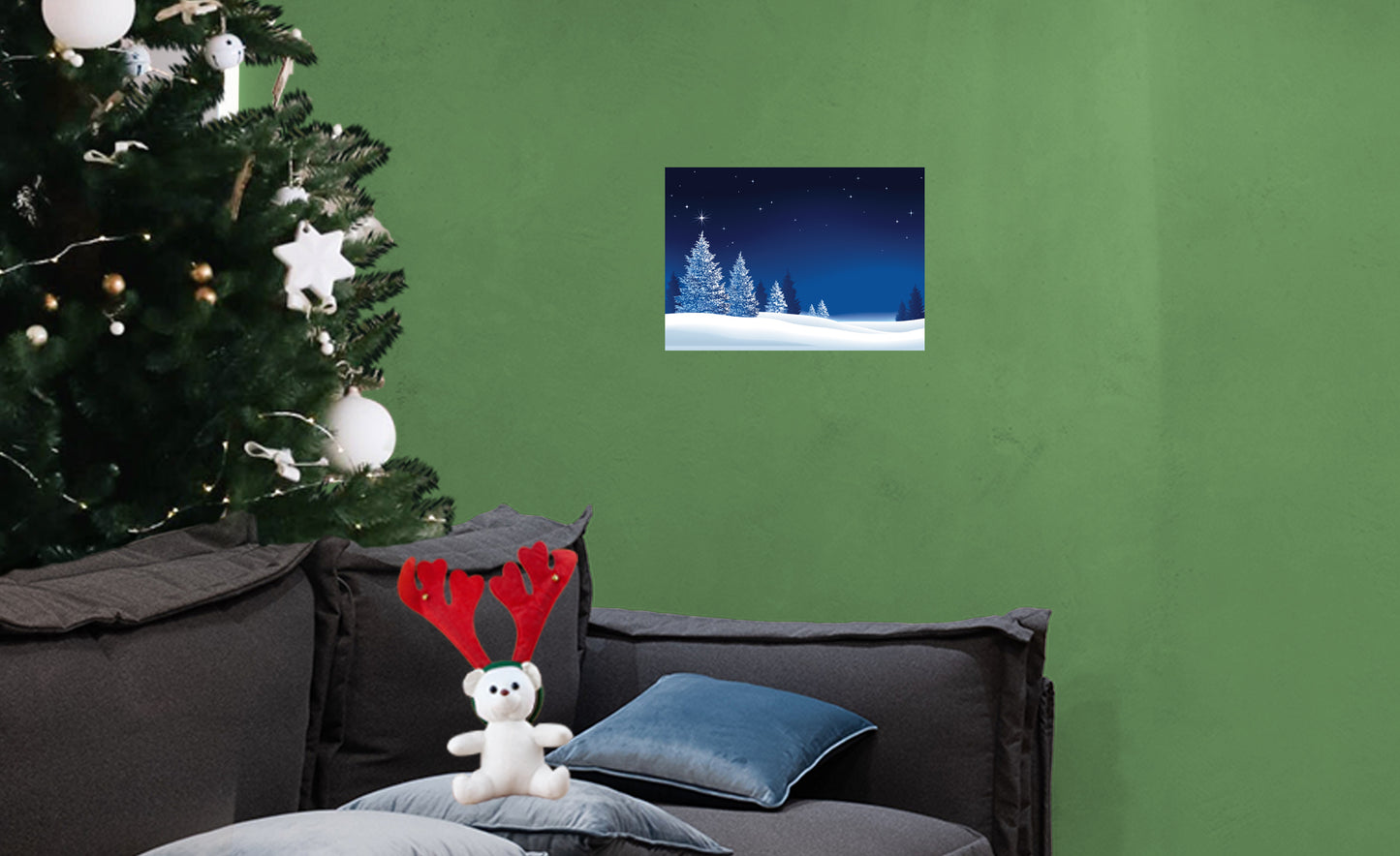 Christmas:  Bright Star Poster        -   Removable     Adhesive Decal