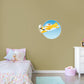 Nursery: Planes Yellow Plane Icon        -   Removable     Adhesive Decal
