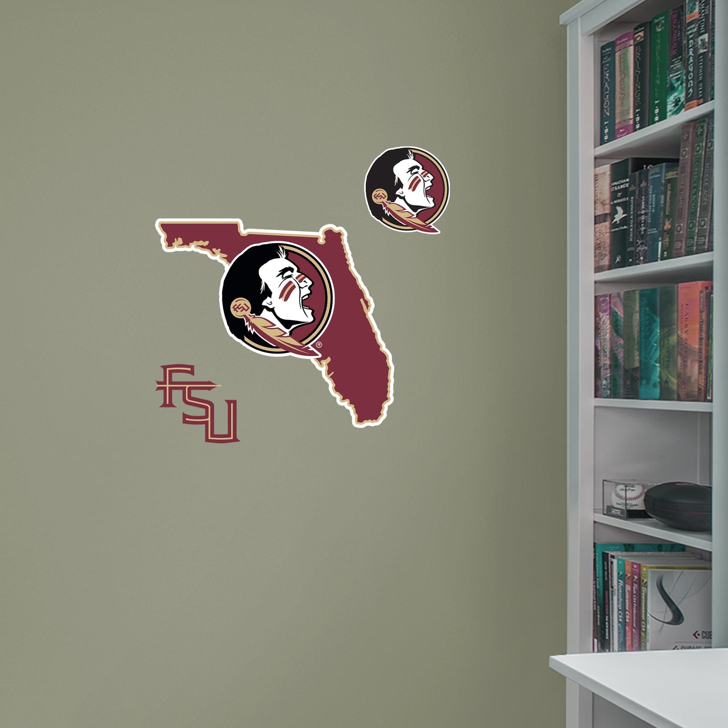 Florida State Seminoles: State of Florida Logo - Officially Licensed NCAA Removable Adhesive Decal