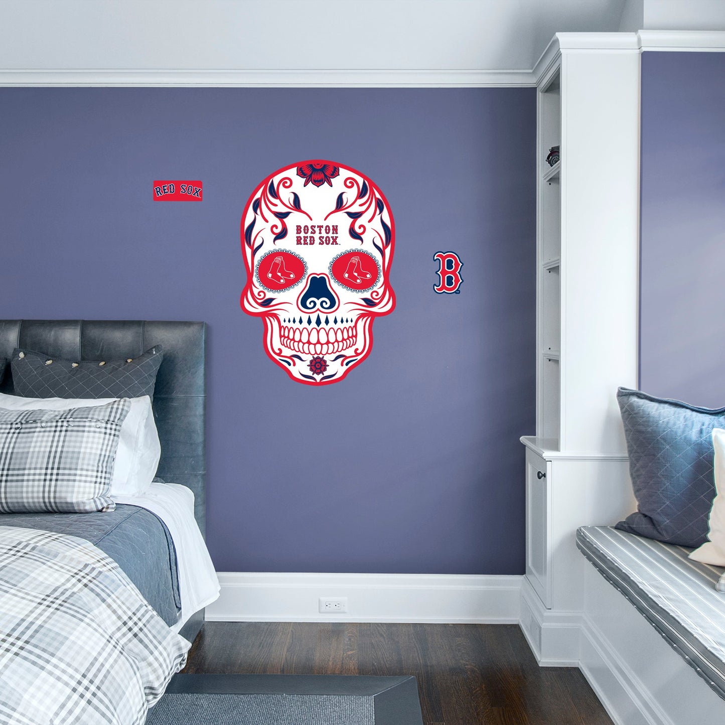 Boston Red Sox: Skull - Officially Licensed MLB Removable Adhesive Decal