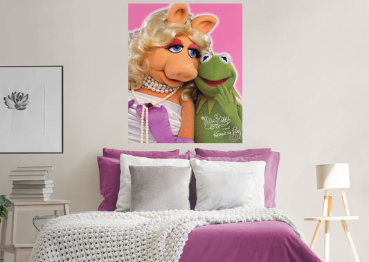 The Muppets: Kermit Miss Piggy Mural        - Officially Licensed Disney Removable Wall   Adhesive Decal