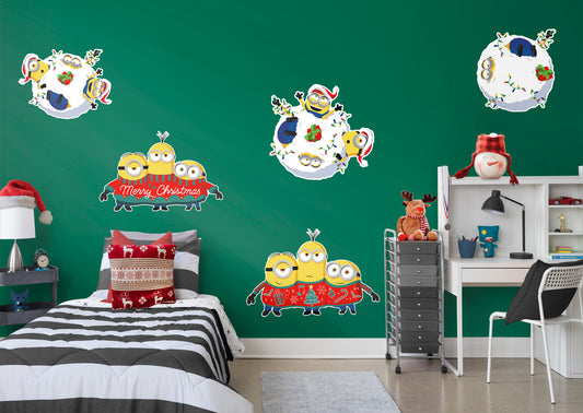 Minions Holiday:  Sweaters and Snowballs Colleciton        - Officially Licensed NBC Universal Removable     Adhesive Decal
