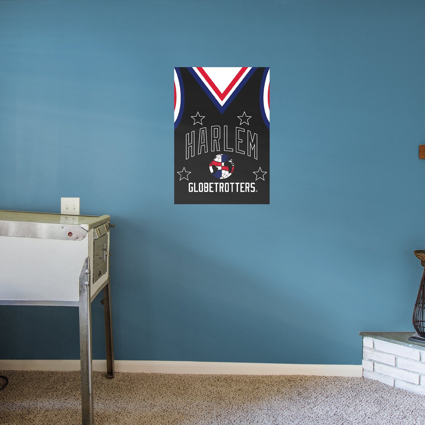 Harlem Globetrotters Jersey Mural - Removable Adhesive Decal