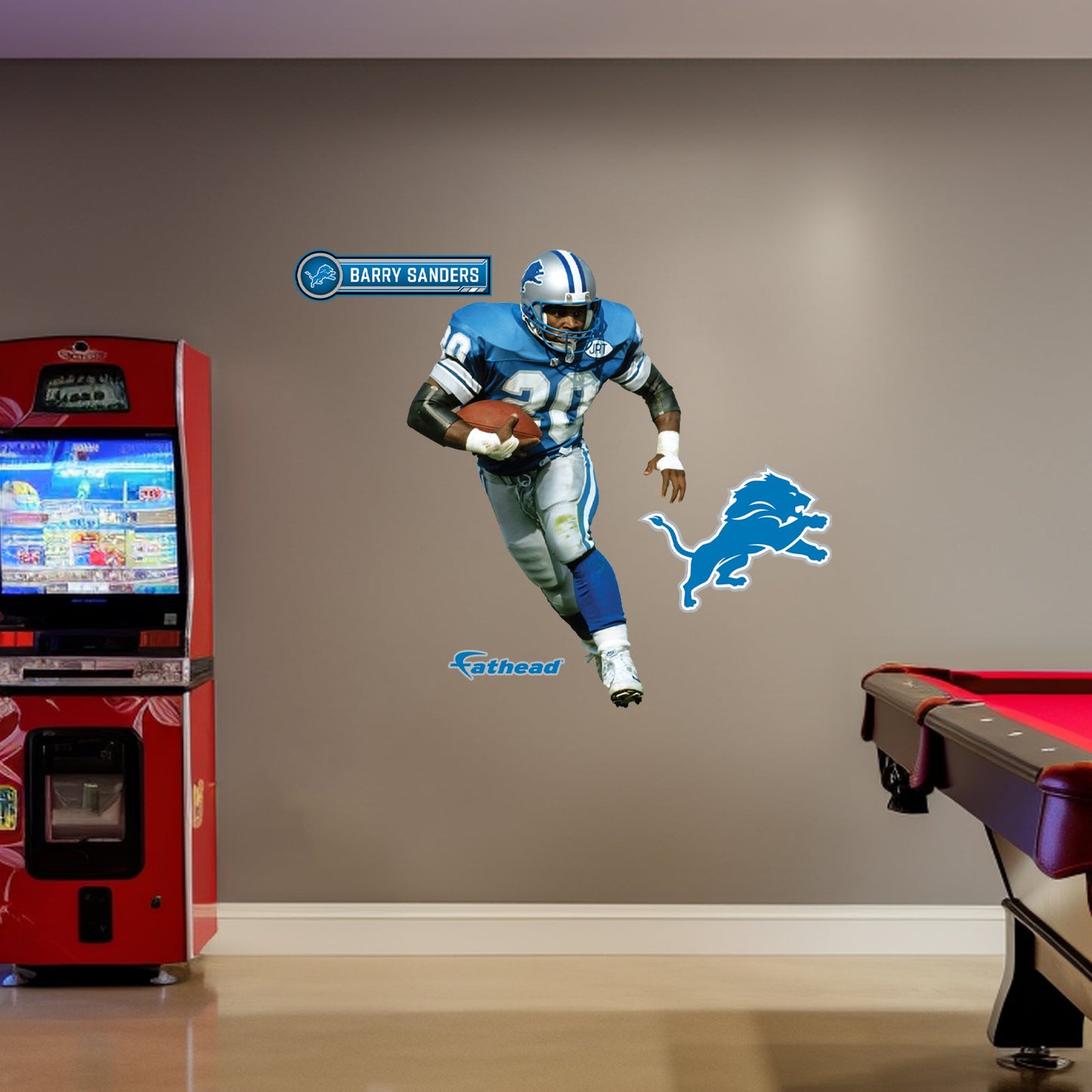 Detroit Lions: Barry Sanders Legend        - Officially Licensed NFL Removable     Adhesive Decal