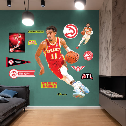 Atlanta Hawks: Trae Young         - Officially Licensed NBA Removable     Adhesive Decal