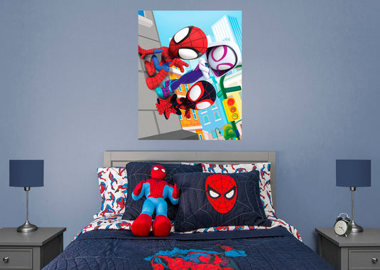Spidey and His Amazing Friends:  Wall Mural        - Officially Licensed Marvel Removable Wall   Adhesive Decal