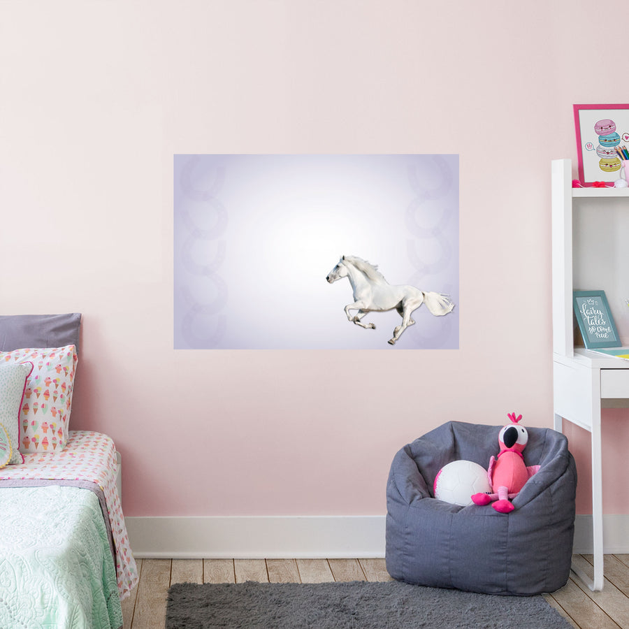 Whiteboard: White Horse - Removable Dry Erase Vinyl Decal